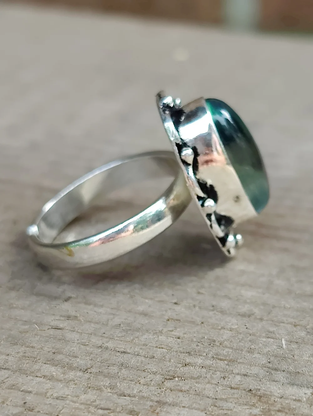 Sterling Silver Aurora Opal Ring - Picture 2 of 4